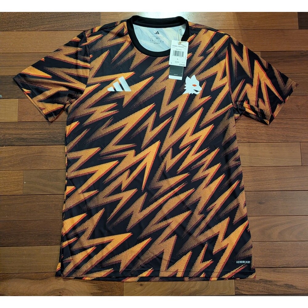 Adidas AS Roma Football Soccer 2025-26 Prematch Jersey Mens Large NWT